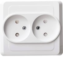 Розетка Systeme Electric (Schneider Electric) 2-м СП Этюд 16А IP20 защ. шторки без заземл. бел. PC16-006B 20 шт 4607098940308