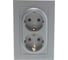 Розетка Systeme Electric (Schneider Electric) 2-м ATLAS DESIGN с заземл. 16А в сборе алюм. ATN000324 6 шт 13606489583900 2