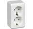 Розетка Systeme Electric (Schneider Electric) 2-м ОП Этюд 16А с заземл. бел. SchE PA16-007B 16 шт 4607098940742 1