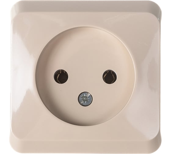 Розетка Systeme Electric (Schneider Electric) 1-м ОП Этюд 16А IP20 без заземл. крем. PA16-001K 25 шт 4607098941367 1