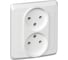 Розетка Systeme Electric (Schneider Electric) 2-м СП Этюд 16А без заземл. бел. SchE PC16-005B 20 шт 4607098940285 1