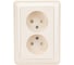 Розетка Systeme Electric (Schneider Electric) 2-м СП W59 без заземл. защ. шторки сл. кость SchEРС16-254-28 RS16-254-28 6 шт 4607138066357 1