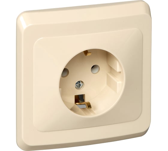 Розетка Systeme Electric (Schneider Electric) 1-м СП Этюд 16А с заземл. крем. PC16-003K 20 шт 4607098941008 1