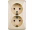 Розетка Systeme Electric (Schneider Electric) 2-м ОП Этюд 16А с заземл. крем. SchE PA16-007K 16 шт 4607098941480 3