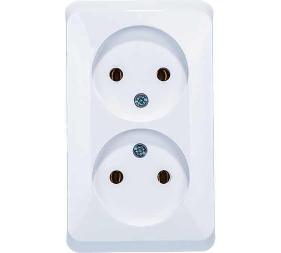 Розетка Systeme Electric (Schneider Electric) 2-м ОП Этюд 16А IP20 без заземл. бел. PA16-005B 16 шт 4607098940704 1