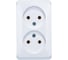 Розетка Systeme Electric (Schneider Electric) 2-м ОП Этюд 16А IP20 без заземл. бел. PA16-005B 16 шт 4607098940704 1