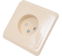Розетка Systeme Electric (Schneider Electric) 1-м СП Этюд 16А без заземл. з/ш крем. SchE PC16-002K 20 шт 4607098940988