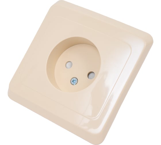 Розетка Systeme Electric (Schneider Electric) 1-м СП Этюд 16А без заземл. з/ш крем. SchE PC16-002K 20 шт 4607098940988 1