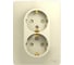 Розетка Systeme Electric (Schneider Electric) 2-м GLOSSA с заземл. защ. шторки беж. SchE GSL000226 10 шт 13606480658287 1