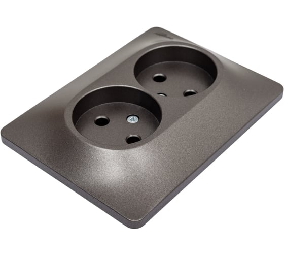 Розетка Systeme Electric (Schneider Electric) 2-м СП Glossa 16А IP20 250В без заземл. в сборе графит GSL001320 6 шт 53606481209110 1