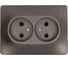 Розетка Systeme Electric (Schneider Electric) 2-м СП Glossa 16А IP20 250В без заземл. в сборе графит GSL001320 6 шт 53606481209110 3