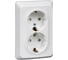 Розетка Systeme Electric (Schneider Electric) ЭТЮД С/У двойная с заземлением со штороками 16А 250B, БЕЛЫЙ PC16-108B 10 шт 13606485439324 1