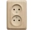 Розетка Systeme Electric (Schneider Electric) Этюд наруж Сосна 2-ая угловая б/з без шторок 16А 250B SE PA16-105D 9 шт 13606485439256 1