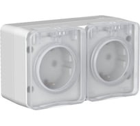 Розетка Systeme Electric Atlasdesign profi ip54 о/у двойная с з/к со шторками 16а, серый ATN543026 6 шт 4690201026662