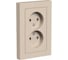Розетка Systeme Electric Atlasdesign песочный б/з 2-ая, со шт.,16а, (в сборе с рамкой) ATN001222 6 шт 13606485820276 1