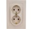Розетка Systeme Electric Atlasdesign песочный с/з 2-ая,16а, (в сборе с рамкой) ATN001224 6 шт 13606485820191 1