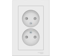 Розетка Systeme Electric Atlasdesign лотос двойная без заземления со шторками,16а, в сборе ATN001322 6 шт 4690201024644