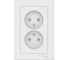 Розетка Systeme Electric Atlasdesign лотос двойная без заземления со шторками,16а, в сборе ATN001322 6 шт 4690201024644 1