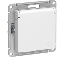 Розетка Systeme Electric Atlasdesign лотос с заземлением со шторками с крышкой, 16а, ip20, механизм ATN001346 5 шт 4690201025368