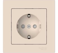 Розетка Systeme Electric ATLASDESIGN с заземлением со шторками, 16А, в сборе, быстрозажим. клем., БЕЖЕВЫЙ ATN000244S 15 шт 13606482108124