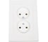 Розетка Systeme Electric Atlasdesign лотос двойная без заземления,16а, в сборе ATN001320 6 шт 4690201024606 1