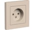 Розетка Systeme Electric Atlasdesign песочный б/з, 16а, (в сборе с рамкой) ATN001240 5 шт 13606485820399 1
