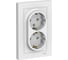 Розетка Systeme Electric Atlasdesign лотос двойная с заземлением, 16а, в сборе ATN001324 6 шт 4690201024729 1