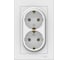 Розетка Systeme Electric Atlasdesign лотос двойная с заземлением, 16а, в сборе ATN001324 6 шт 4690201024729 2