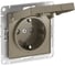 Розетка Systeme Electric ATLASDESIGN с заземл. со шторк. с крышкой,16А,IP20,мех., быстрозажим. клем., ШАМПАНЬ ATN000546S 10 шт 13606482108360 1
