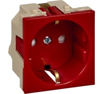 Розетка Systeme Electric В45 С/У С ЗК ДЛЯ КАБ.КАН. (250В,16А, ЗАЩ.ШТОРКИ) КРАСНАЯ RN16-113-K 20 шт 4690201018797