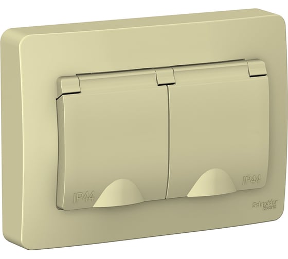 Розетка Systeme Electric (Schneider Electric) 2-м СП Blanca 16А IP44 250В с заземлением бежевая BLNRS441127 5 шт 13606489776135 1