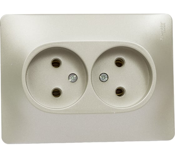 Розетка Systeme Electric (Schneider Electric) 2-м СП Glossa 16А IP20 250В без заземл. в сборе платина GSL001220 6 шт 53606481208762 1