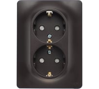 Розетка Systeme Electric (Schneider Electric) 2-м Glossa 16А защ. шторки с заземл. в сборе шоколад GSL000826 6 шт 53606485436949