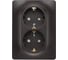 Розетка Systeme Electric (Schneider Electric) 2-м Glossa 16А защ. шторки с заземл. в сборе шоколад GSL000826 6 шт 53606485436949 1