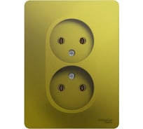 Розетка Systeme Electric (Schneider Electric) 2-м СП Glossa 16А IP20 250В без заземл. в сборе фисташк. GSL001020 6 шт 53606481208069