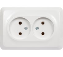 Розетка Systeme Electric (Schneider Electric) угловая 2-м ОП Этюд 16А IP20 без заземл. без защ. шторок бел. PA16-105B 9 шт 13606485439218