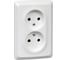 Розетка Systeme Electric (Schneider Electric) ЭТЮД С/У двойная без заземления без шторок 16А 250B, БЕЛЫЙ PC16-105B 12 шт 13606485439294 1