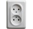 Розетка Systeme Electric (Schneider Electric) ЭТЮД С/У двойная без заземления без шторок 16А 250B, БЕЛЫЙ PC16-105B 12 шт 13606485439294 2