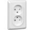 Розетка Systeme Electric (Schneider Electric) ЭТЮД С/У двойная без заземления со штороками 16А 250B, БЕЛЫЙ PC16-106B 12 шт 13606485439300 2
