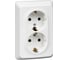 Розетка Systeme Electric (Schneider Electric) ЭТЮД С/У двойная с заземлением без шторок 16А 250B, БЕЛЫЙ PC16-107B 10 шт 13606485439317 1