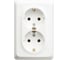 Розетка Systeme Electric (Schneider Electric) ЭТЮД С/У двойная с заземлением без шторок 16А 250B, БЕЛЫЙ PC16-107B 10 шт 13606485439317 2