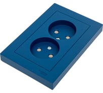 Розетка Systeme Electric Atlasdesign аквамарин б/з 2-ая, 16а, (в сборе с рамкой) ATN001120 6 шт 13606485820245