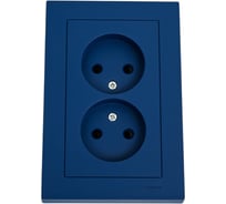 Розетка Systeme Electric Atlasdesign аквамарин б/з 2-ая, со шт., 16а, (в сборе с рамкой) ATN001122 6 шт 13606485820269
