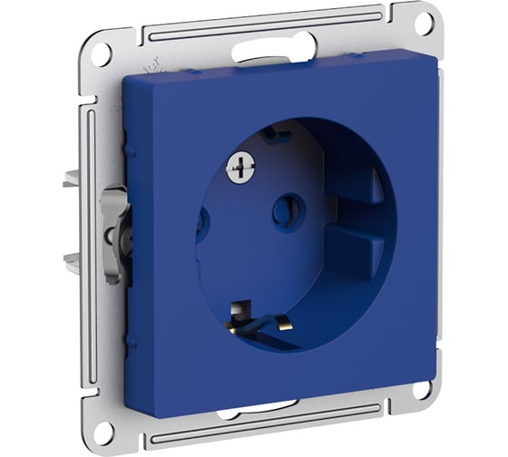 Розетка Systeme Electric Atlasdesign аквамарин с/з со шт., 16а ATN001145 5 шт 13606485820368 1