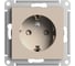 Розетка Systeme Electric Atlasdesign песочный с/з со шт., 16а ATN001245 5 шт 13606485820375 2