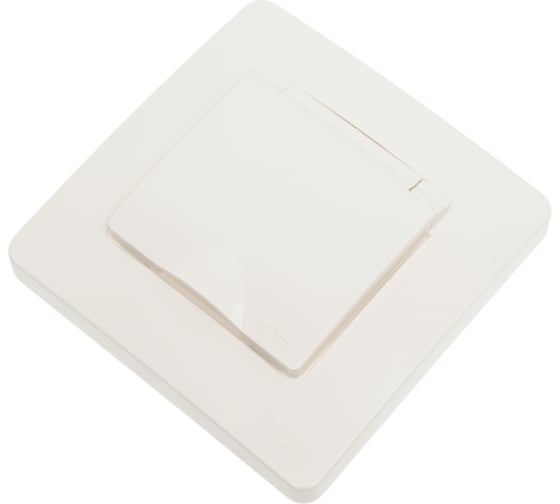 Розетка Systeme Electric Blanca скрытая установка Молочный с заземлением, со шторками, с крышкой, IP44, 16А, 250В BLNRS441112 10 шт 4690201022183 1