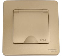 Розетка Systeme Electric Blanca скрытая установка титан с заземляющим контактом, IP44, со шторками, с крышкой, 16А, 250В BLNRS441114 10 шт 4690201022220