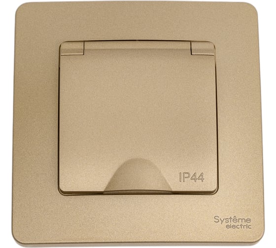 Розетка Systeme Electric Blanca скрытая установка титан с заземляющим контактом, IP44, со шторками, с крышкой, 16А, 250В BLNRS441114 10 шт 4690201022220 1