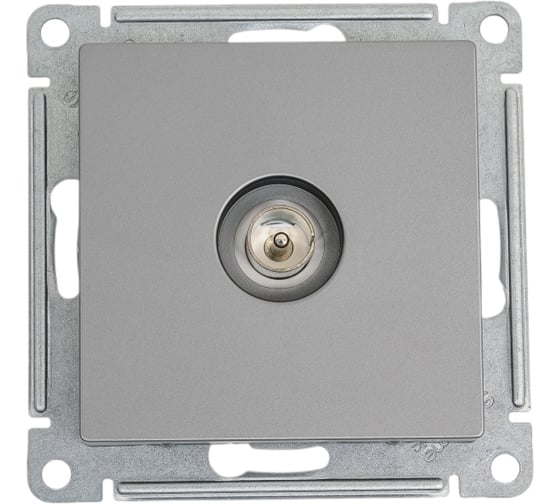 Розетка TV Systeme Electric (Schneider Electric) AtlasDesign Сталь Розетка антенная одиночная TV коннектор, механизм SE ATN000993 5 шт 13606489708785 1