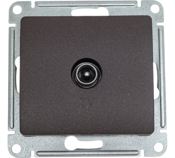 Розетка TV Systeme Electric (Schneider Electric) Glossa Шоколад Мех проходная 4DB SE GSL000892 5 шт 53606485437205 1